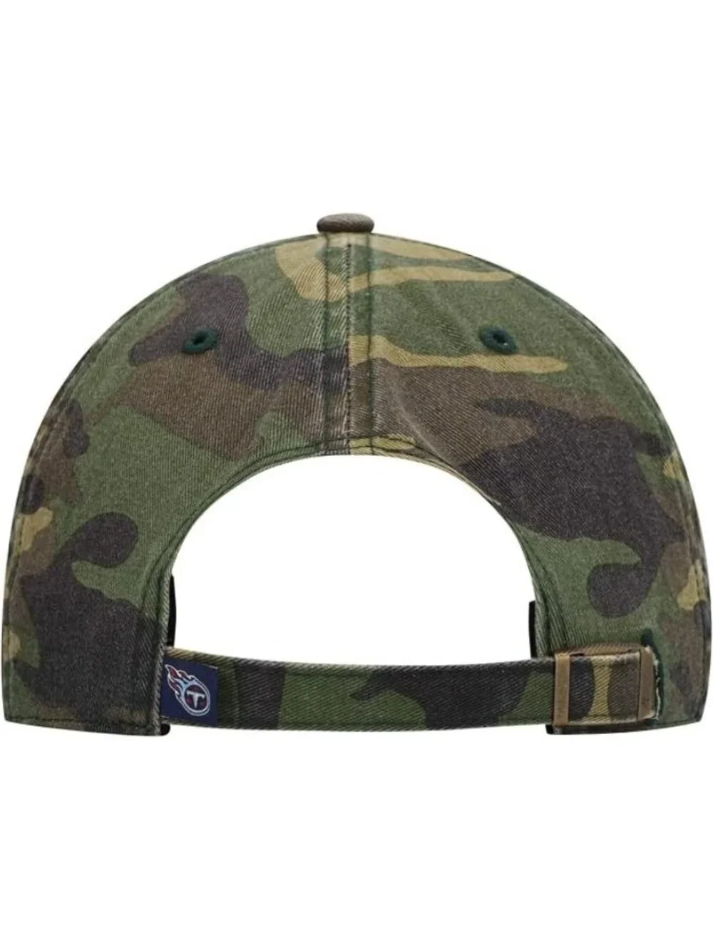 ’47 Tennessee Titans NFL Clean Up Adjustable Camo Hat Cap One Size 100% Cotton